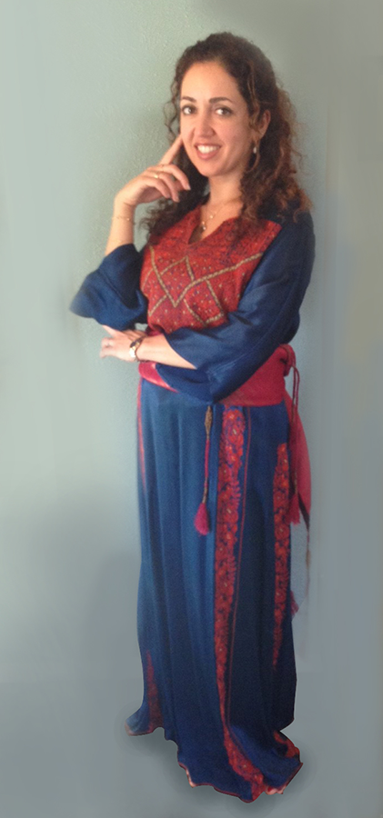 Syria traditional clothing dresses folk Allepo Aleppo <br />
Damascus  Palestinian Weiss-Armush